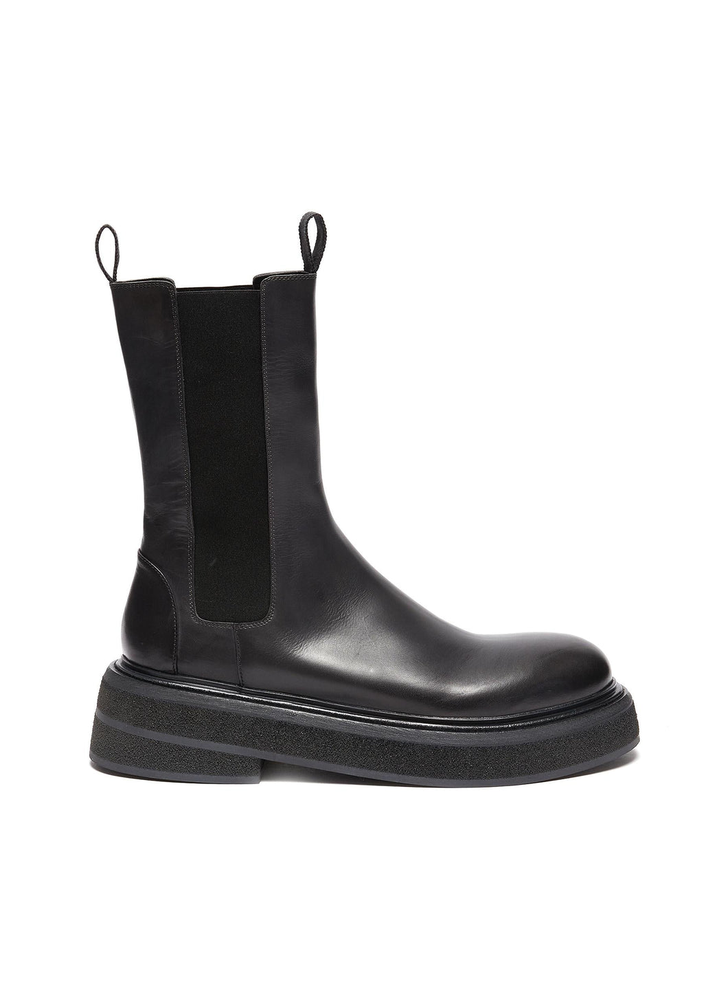 ZUCCONE' LEATHER HIGH TOP CHELSEA BOOTS