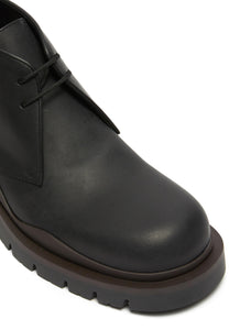 TIRE' PLATFORM TREAD SOLE LEATHER CHUKKA BOOTS