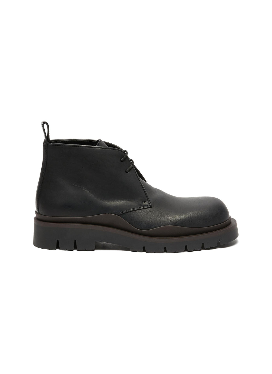 TIRE' PLATFORM TREAD SOLE LEATHER CHUKKA BOOTS