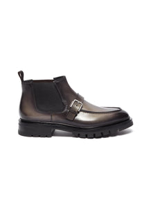 CLEAT SOLE BUCKLE APRON BOOT