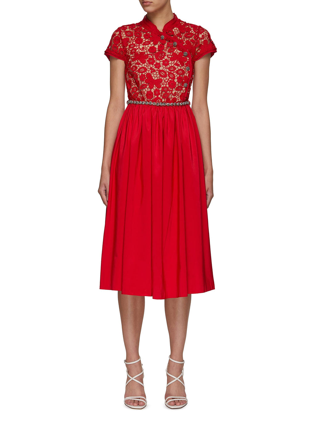 TAFFETA MIDI DRESS