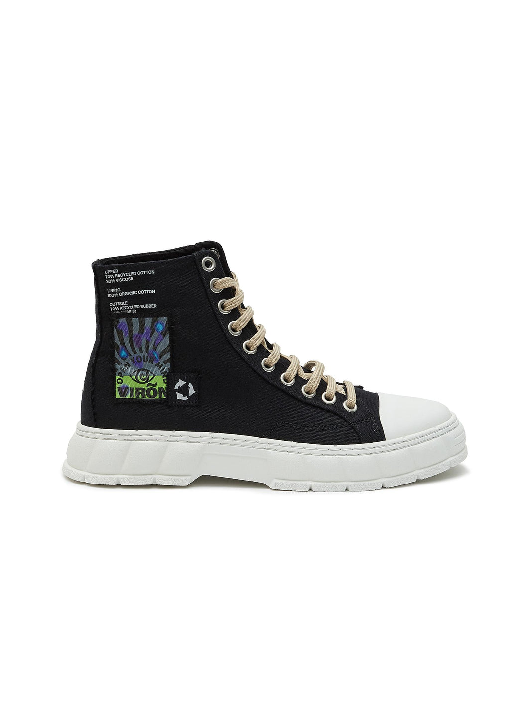 ‘1982’ TECHNO CANVAS KIDS HIGH TOP SNEAKERS