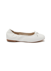 ‘FELICIA MINI’ BOW APPLIQUÉ TODDLERS KIDS LEATHER BALLET FLATS