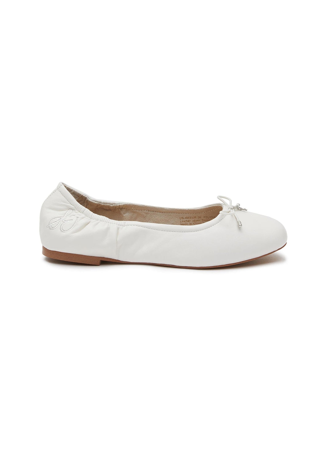 ‘FELICIA MINI’ BOW APPLIQUÉ TODDLERS KIDS LEATHER BALLET FLATS