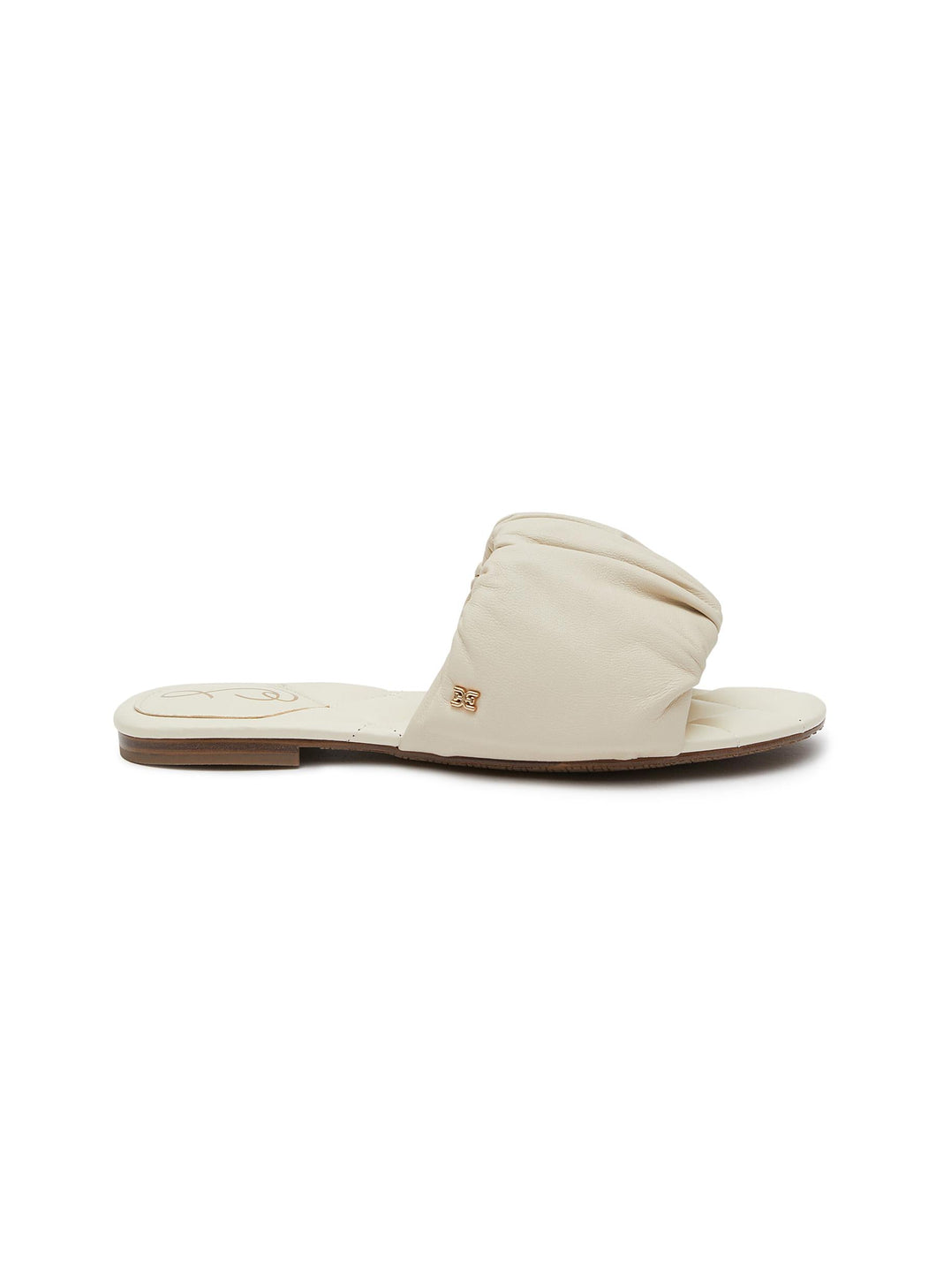 ‘BRIAR MINI’ SCRUNCHIE BAND TODDLERS KIDS LEATHER FLAT SLIDES