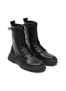 ‘1992’ HIGH TOP LACE UP APPLE SKIN COMBAT BOOTS