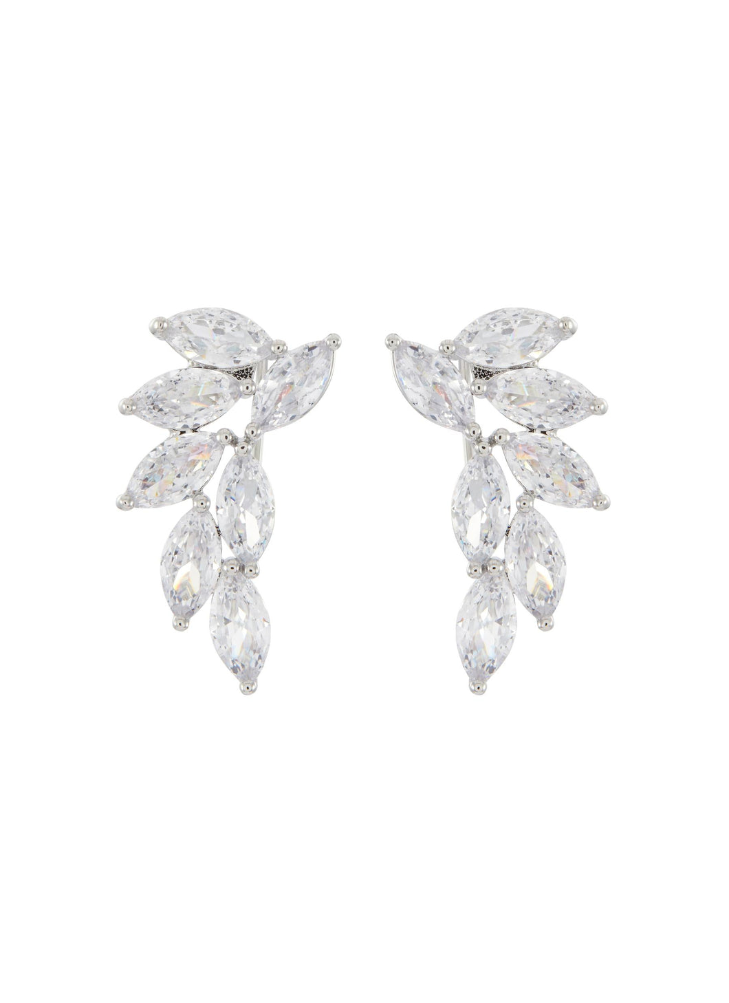 ‘CRAWLER’ MARQUIS CUT CUBIC ZIRCONIA EARRINGS