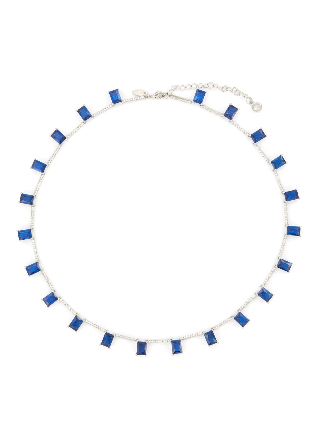 ‘GLAM’ EMERALD CUT CUBIC ZIRCONIA NECKLACE
