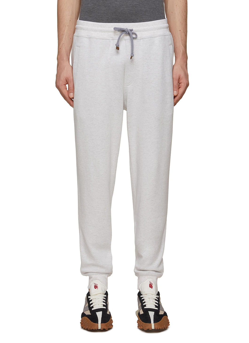 ELASTICATED CUFFS DRAWSTRING SWEATPANTS