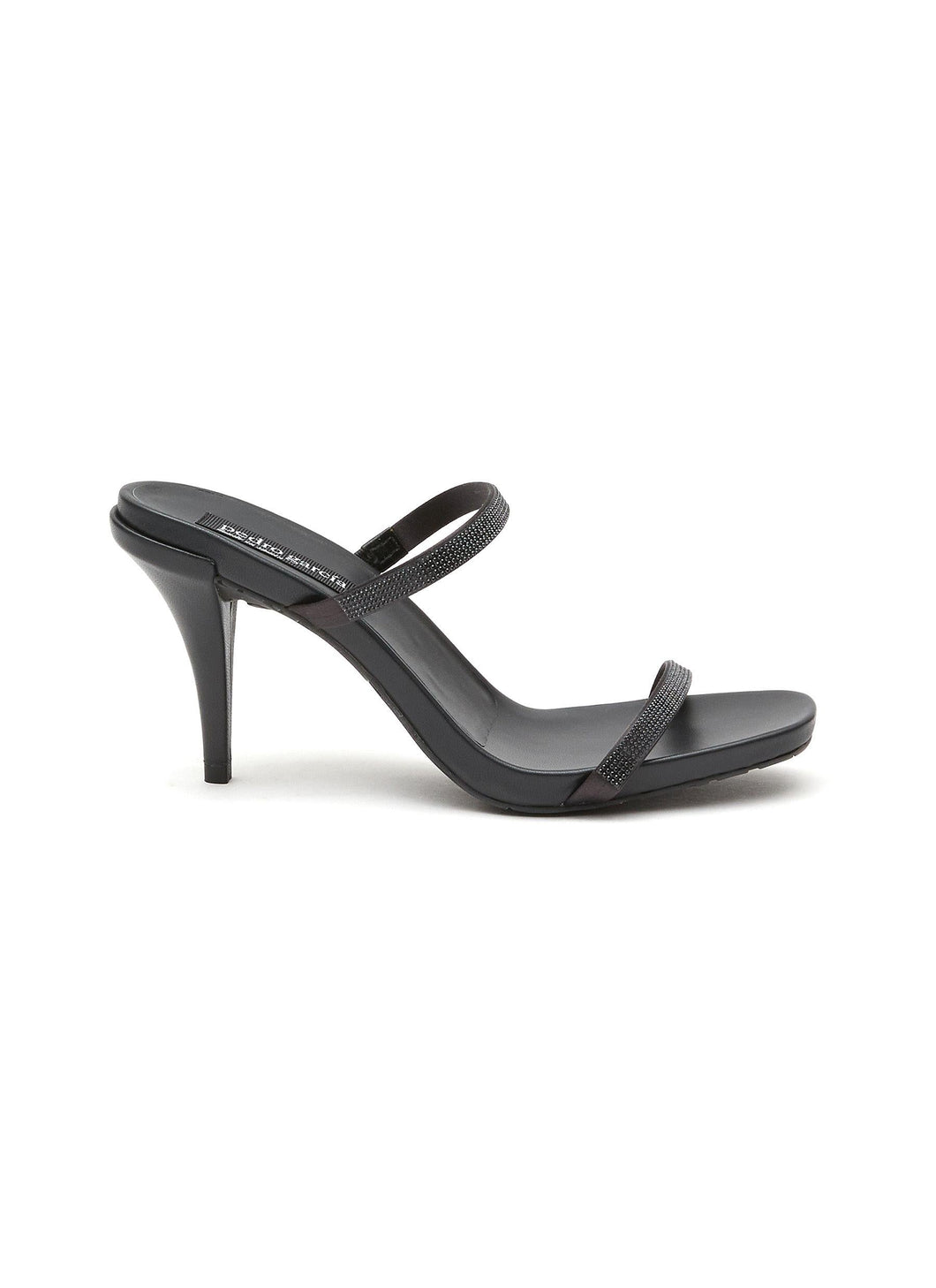 ‘NELSY’ DOUBLE CRYSTAL BAND SATIN SANDALS