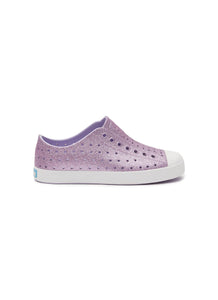 ‘JEFFERSON’ GLITTERED PERFORATED JUNIOR SLIP-ON SNEAKERS