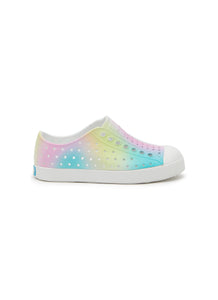 ‘JEFFERSON’ PERFORATED RAINBOW COLOURED TODDLERS SLIP-ON SNEAKERS