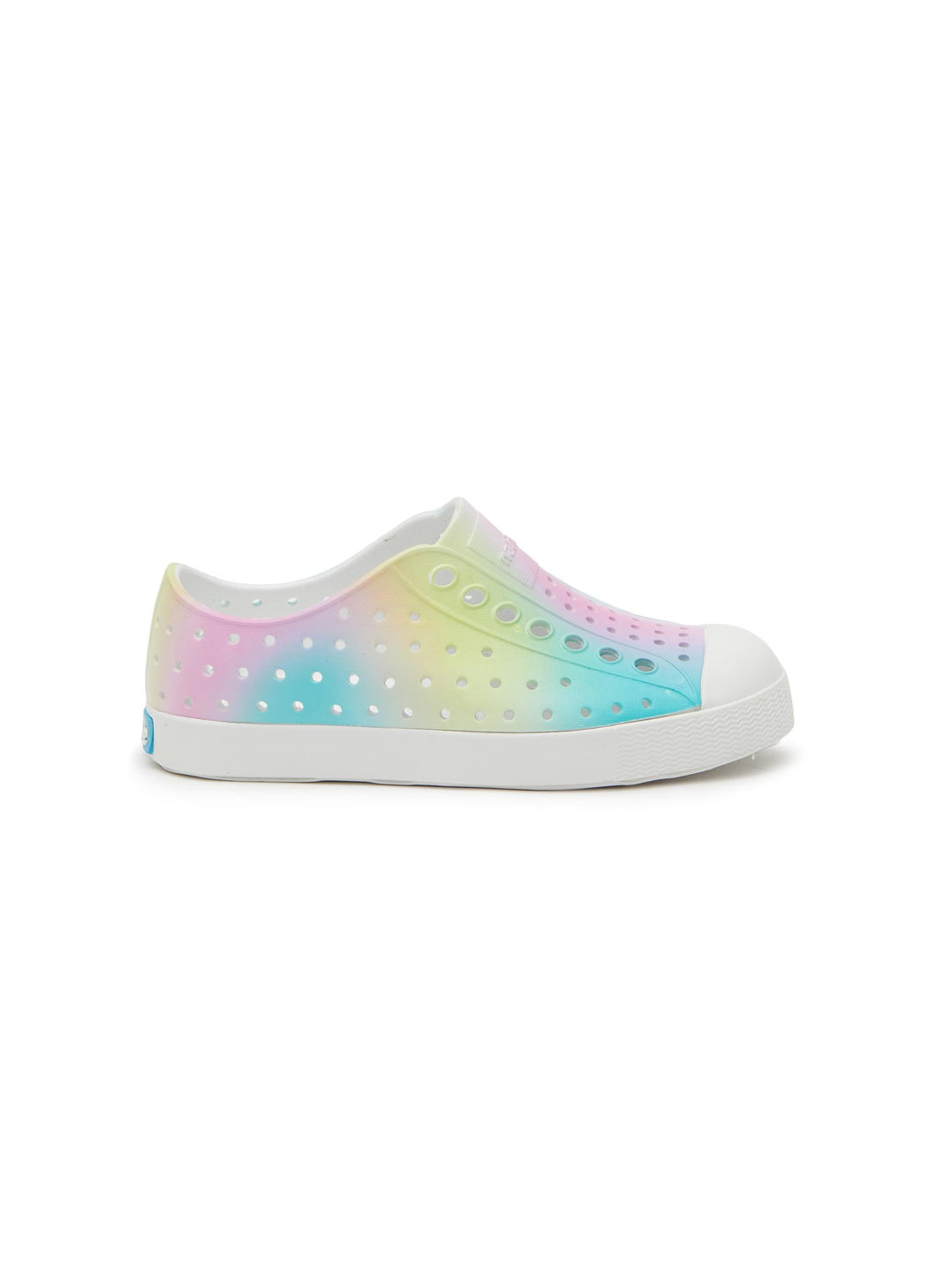 ‘JEFFERSON’ PERFORATED RAINBOW COLOURED TODDLERS SLIP-ON SNEAKERS